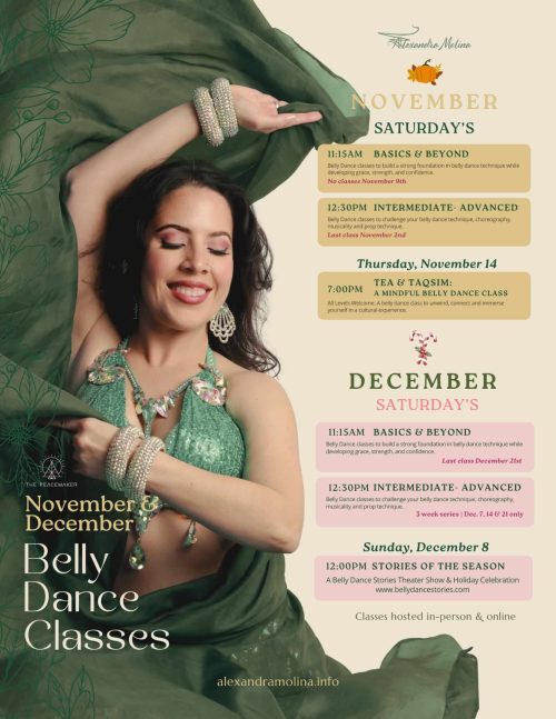 Belly Dance Classes Nov. and Dec.